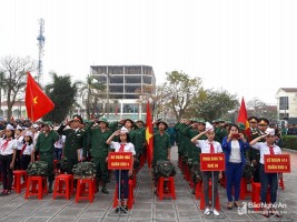 Hơn 3.000 thanh niên Nghệ An nô nức lên đường nhập ngũ