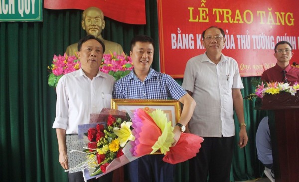 Hà Tĩnh:  Trao bằng khen của Thủ tướng Chính phủ cho người dũng cảm cứu người
