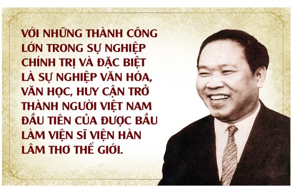 Nhà thơ - nhà văn hóa Huy Cận với quê hương, dòng tộc