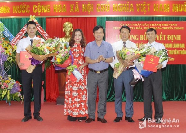 Bổ nhiệm các chức danh lãnh đạo Trung tâm Văn hóa, Thể thao và Truyền thông TP. Vinh