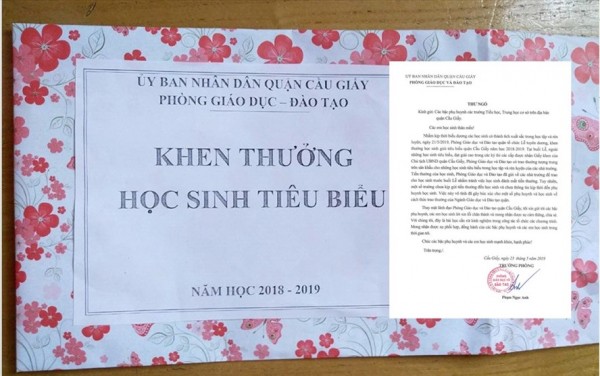 Phòng GDĐT quận Cầu Giấy lên tiếng việc học sinh tiêu biểu được...
